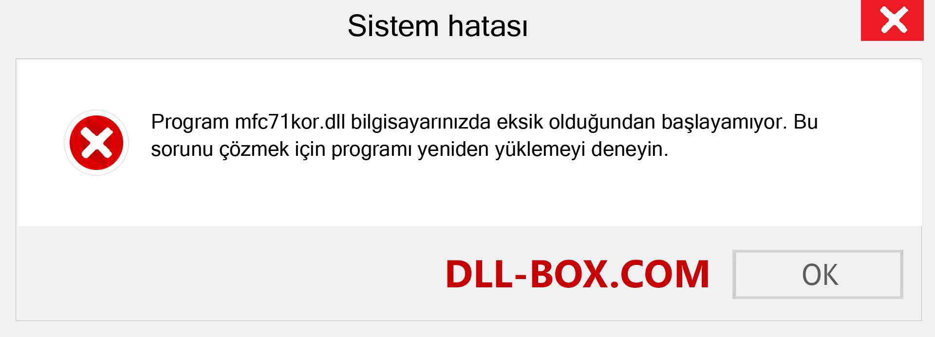 mfc71kor.dll dosyası eksik mi? Windows 7, 8, 10 için İndirin - Windows'ta mfc71kor dll Eksik Hatasını Düzeltin, fotoğraflar, resimler